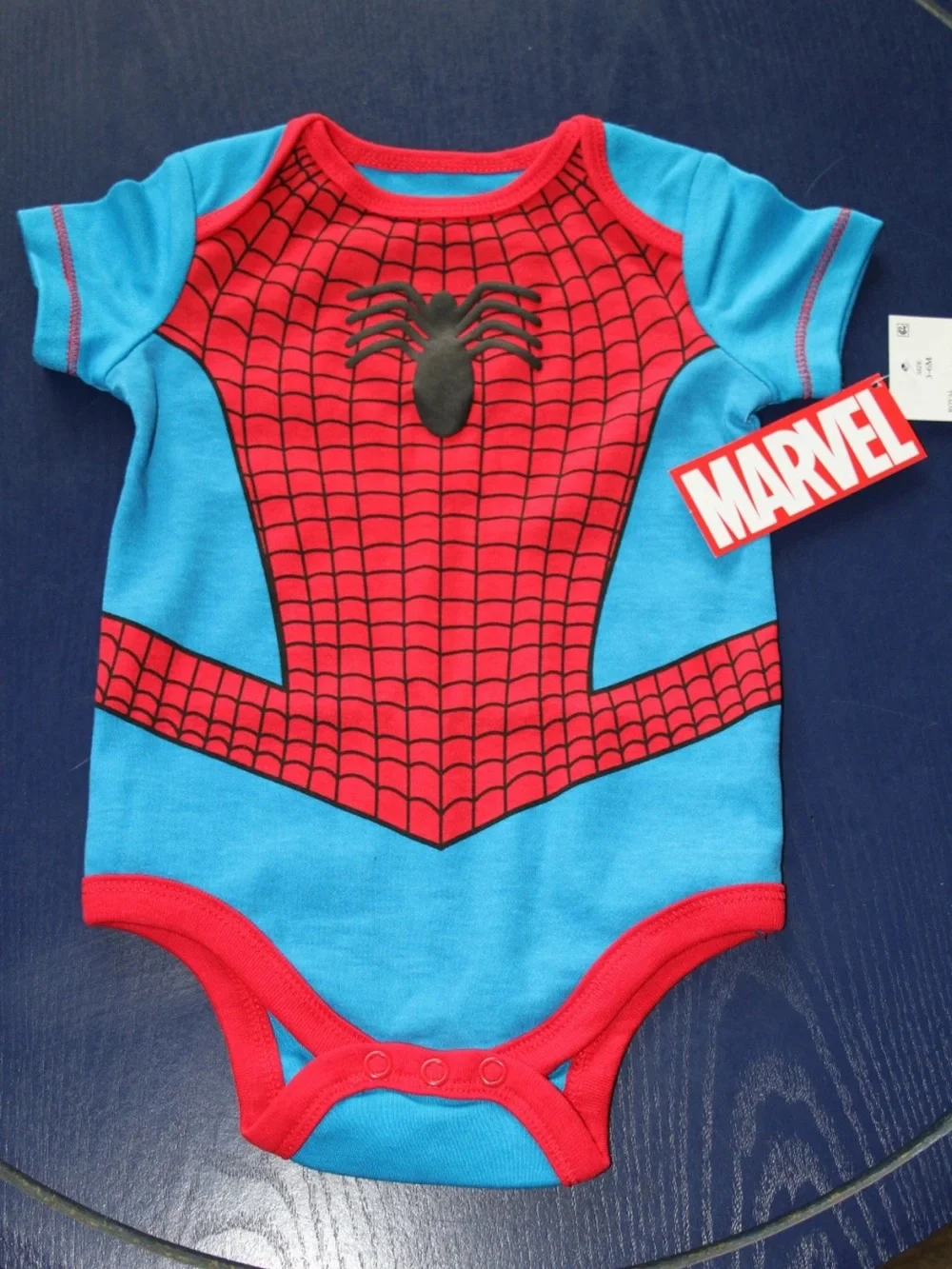 Marvel Baby SpiderMan Short Sleeve Bodysuit 3-6 Months New With Tags - Picture 3 of 6